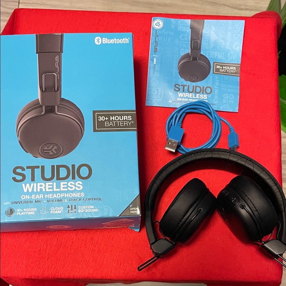 JLab Studio Wireless Over-Ear Headphones - Black